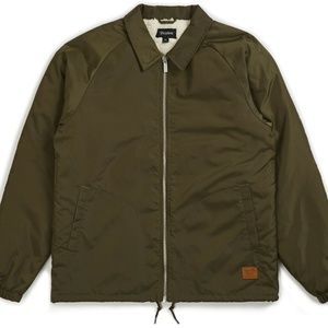 Brixton Claxton Collar Sherpa Jacket Olive Large